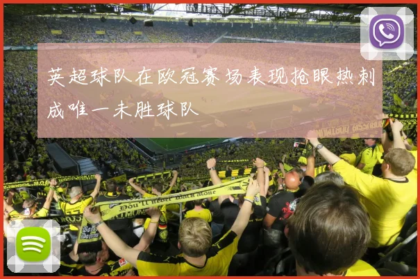 英超球队在欧冠赛场表现抢眼热刺成唯一未胜球队